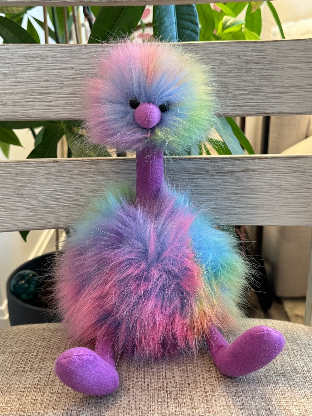 Jellycat Rainbow Pom-Pom Ostrich - RETIRED